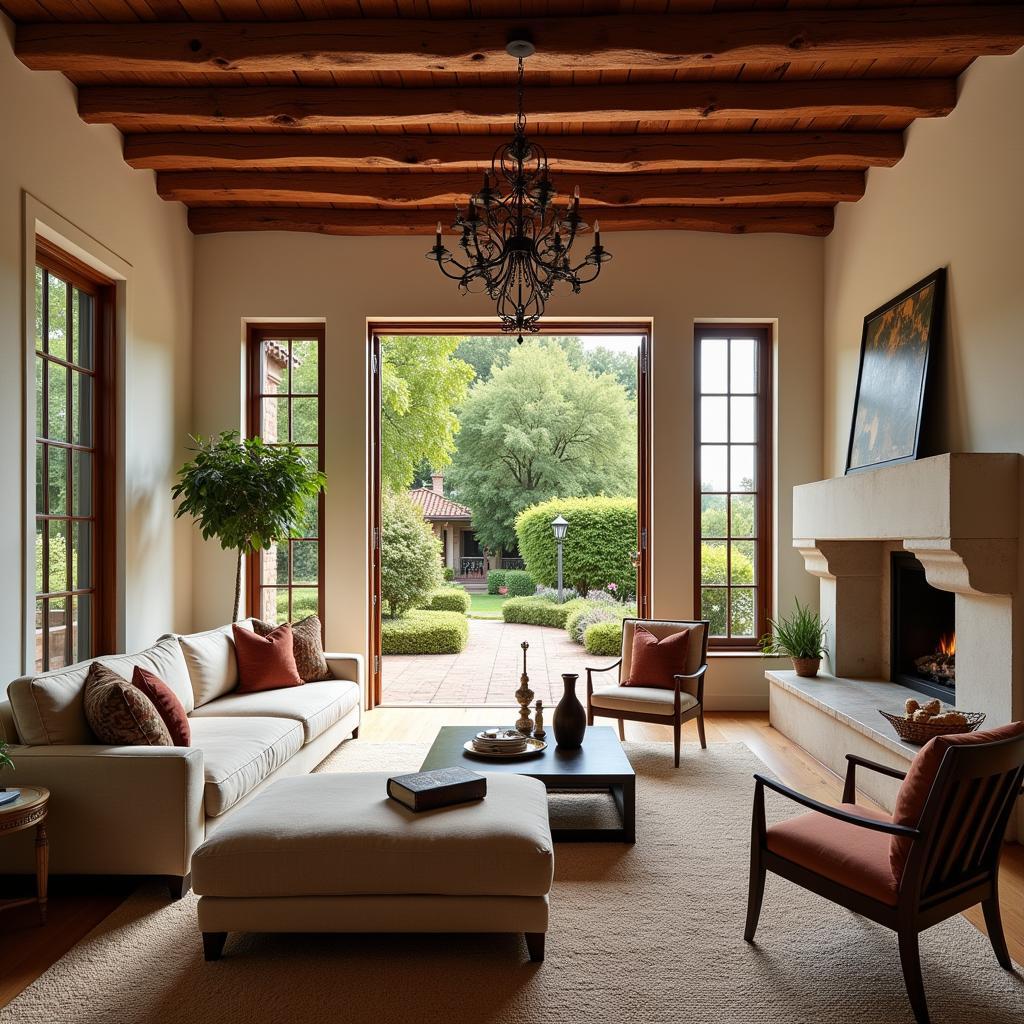 Cozy Living Room in a Spanish Home Mart