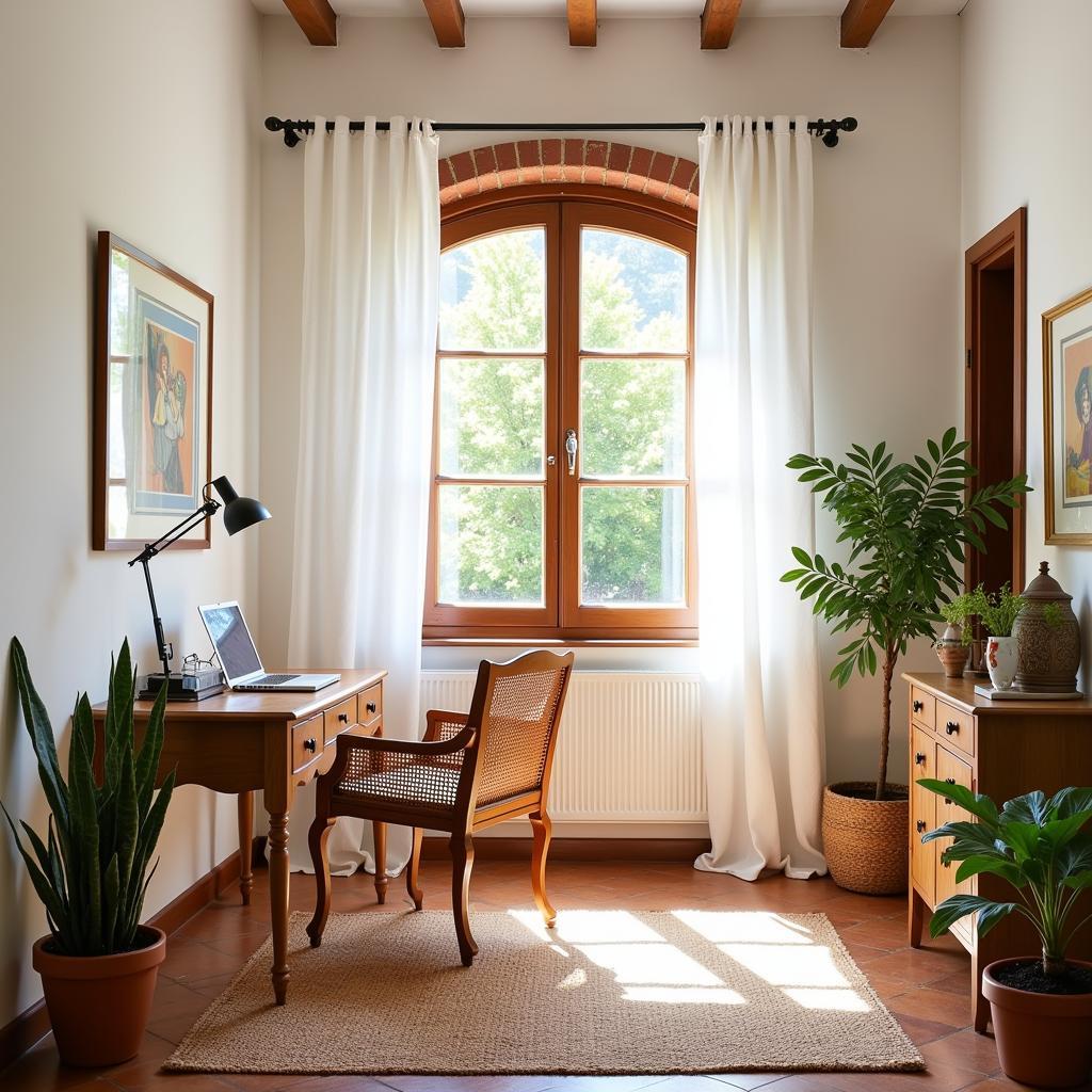 A typical Spanish home office setup