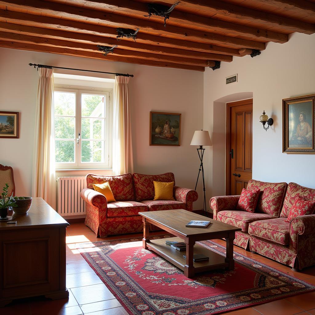 Cozy living room in a Spanish home with a sofa cama