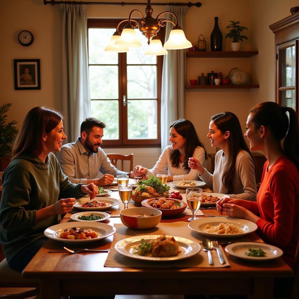 Spanish Homestay Family Dinner