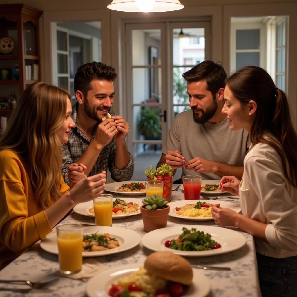 Guests Enjoying Dinner