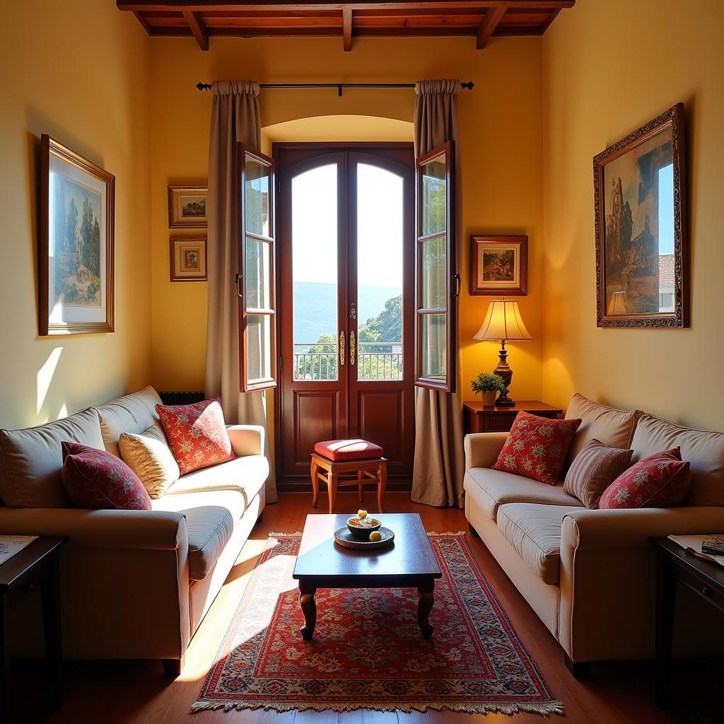 Relaxing in a cozy Spanish homestay