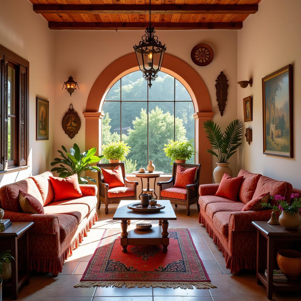 Cozy Spanish Homestay Living Room