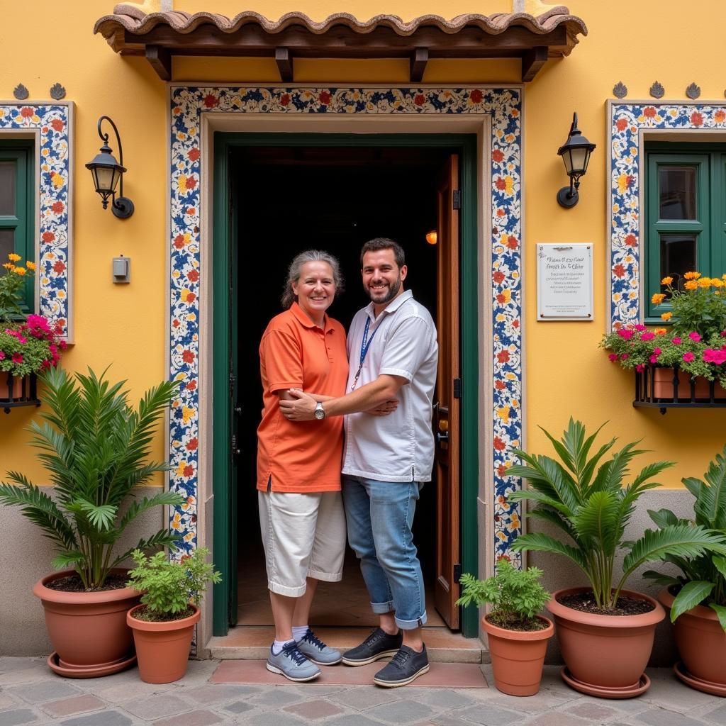 Warm welcome at a Spanish homestay