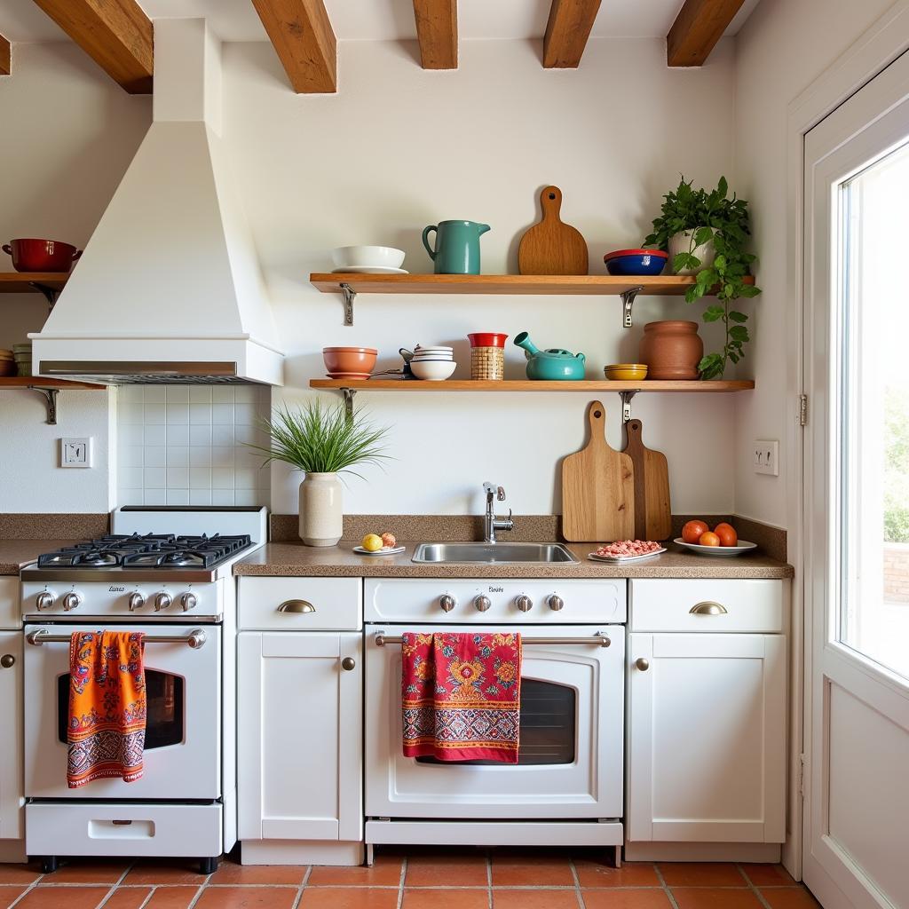 Spanish Kitchen Decorated with Zara Home Towels