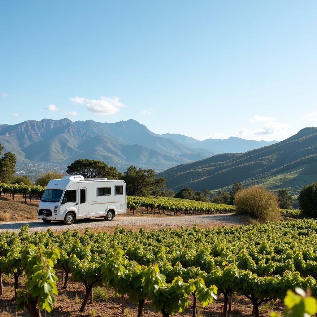 Spanish Landscape with Mobile Home