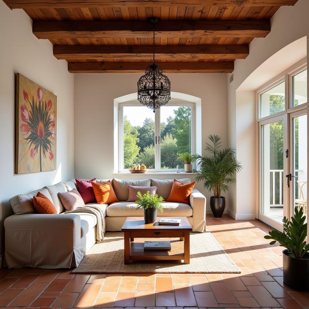 Warm and inviting Spanish living room