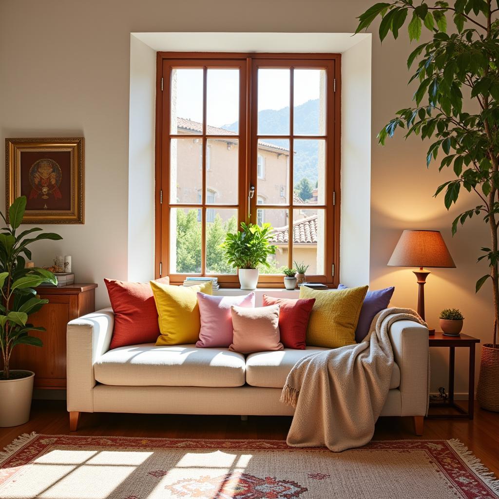 Spanish Living Room with Zara Home Cushions