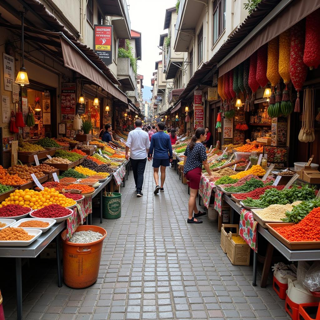 Bustling Spanish Market