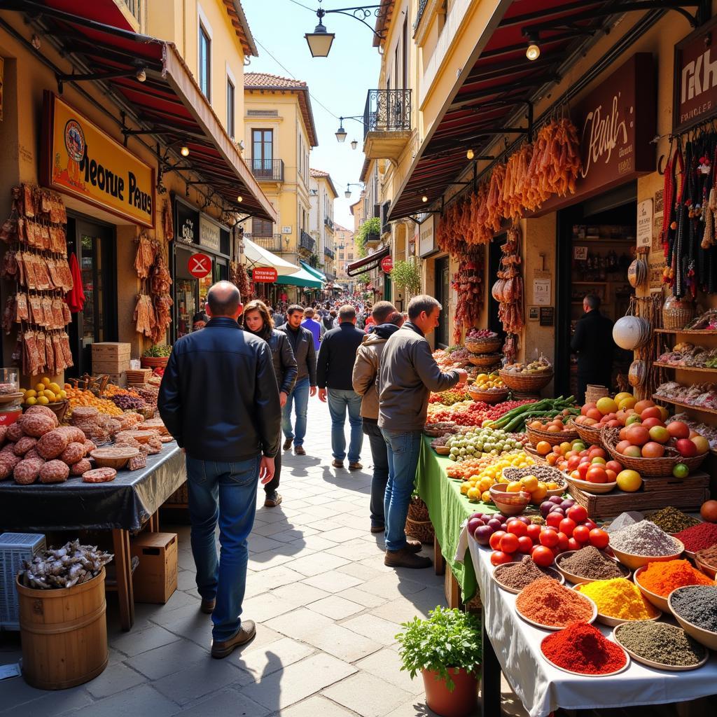 Exploring a vibrant Spanish local market