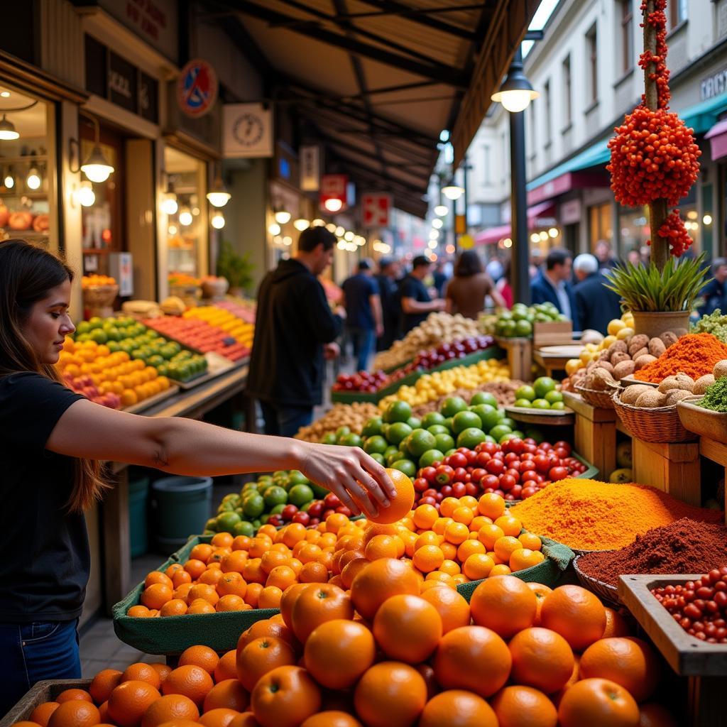 Discovering Local Delights at a Spanish Market