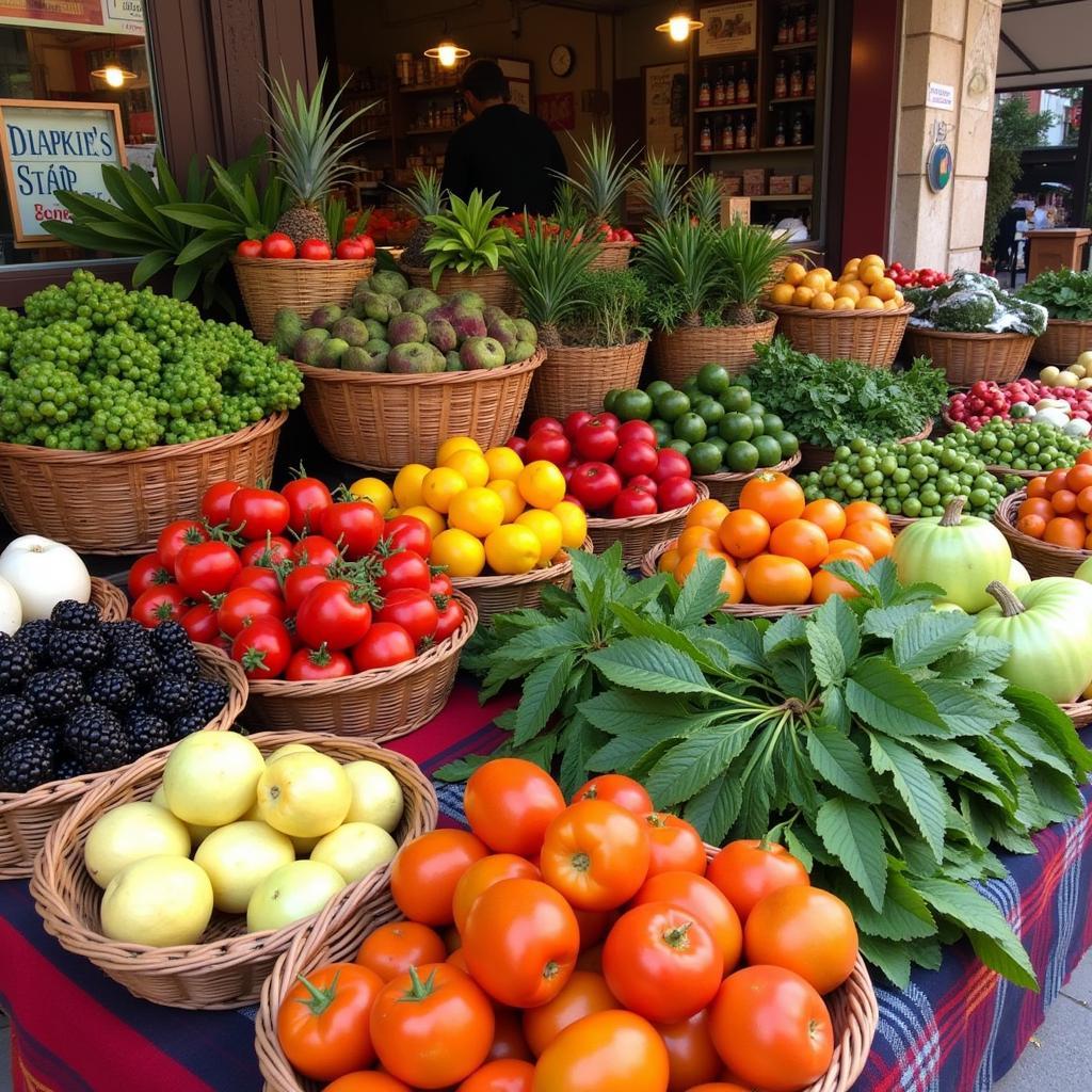 Spanish Local Market Fresh Produce