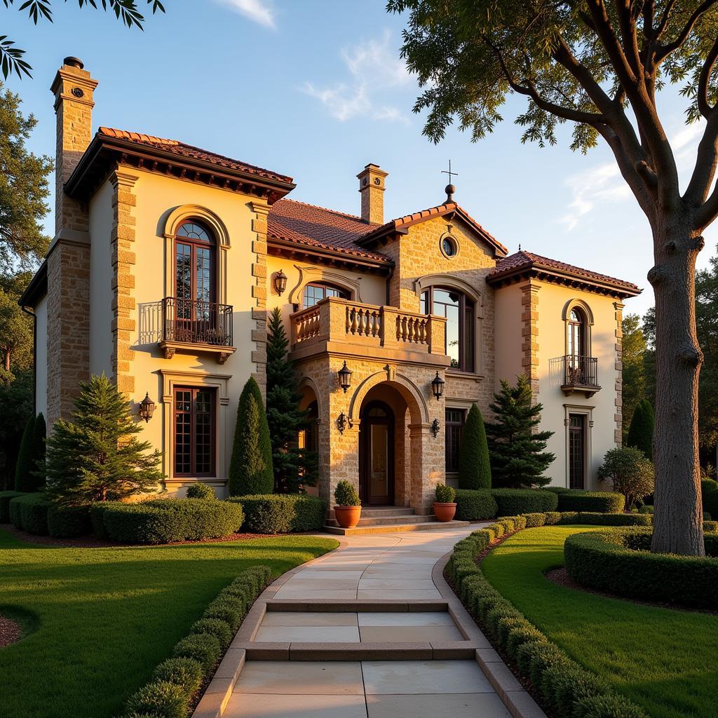 Stately Spanish Manor Exterior