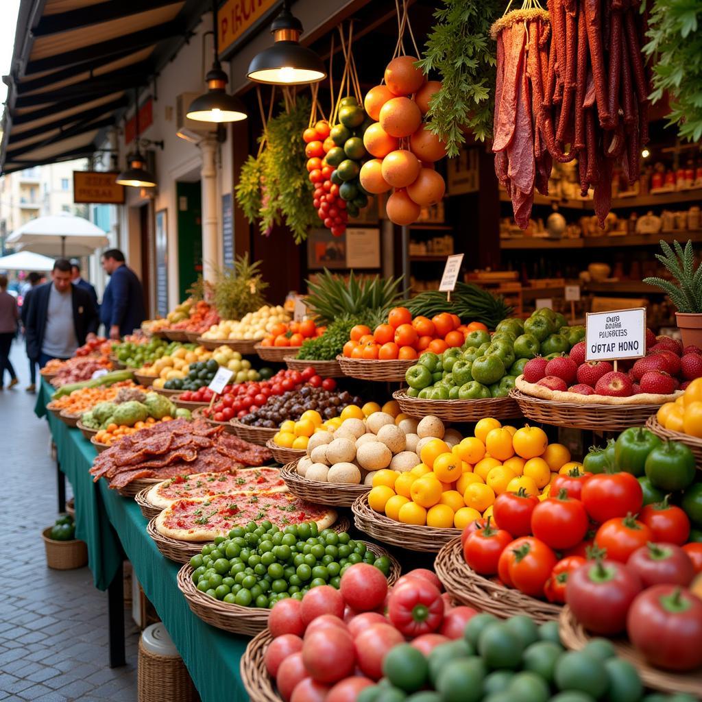 Vibrant Spanish Market Ingredients