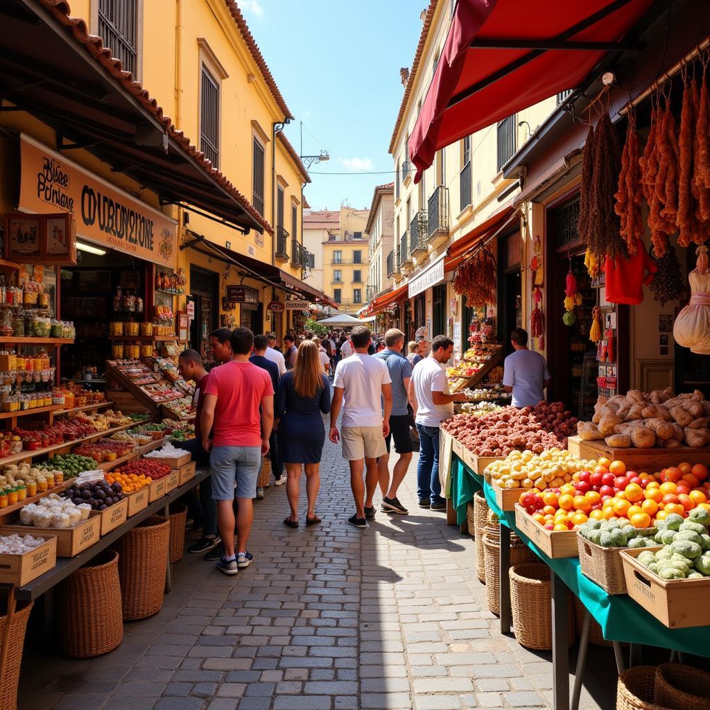 Bustling Spanish Market