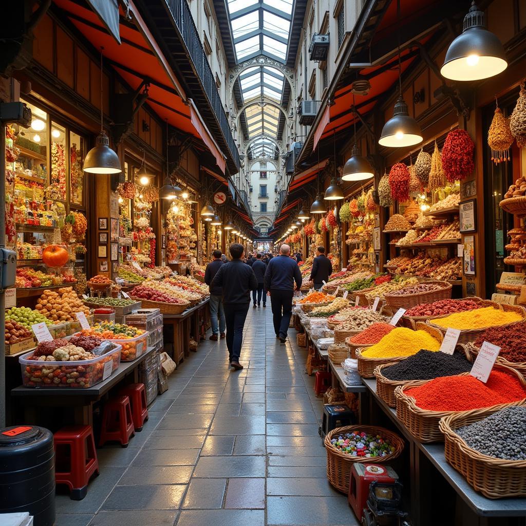 Bustling Spanish Marketplace