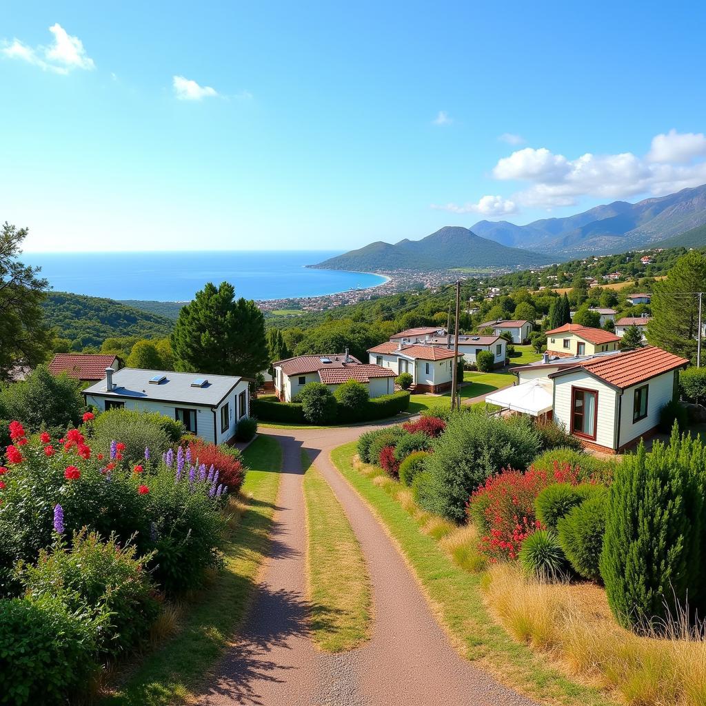 Scenic view of a mobile home park in Spain