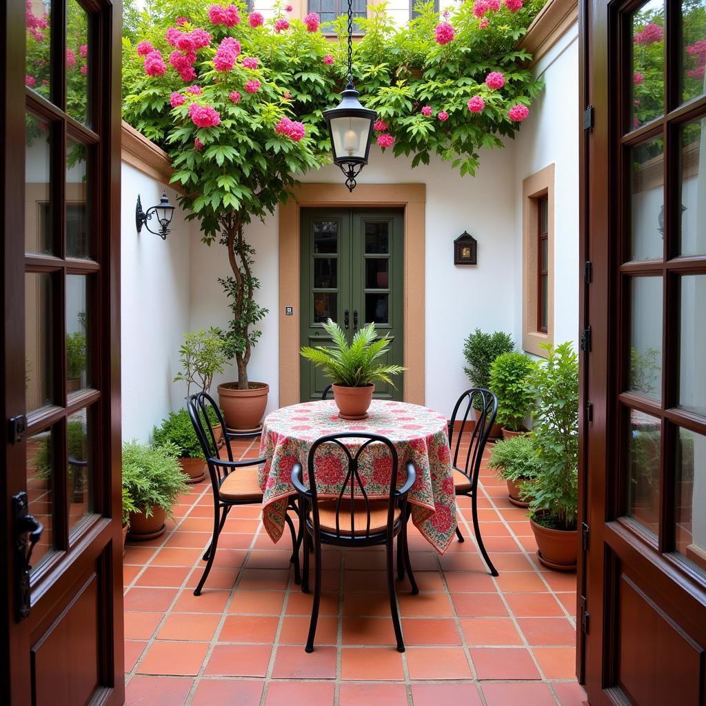 A Serene Spanish Outdoor Living Space