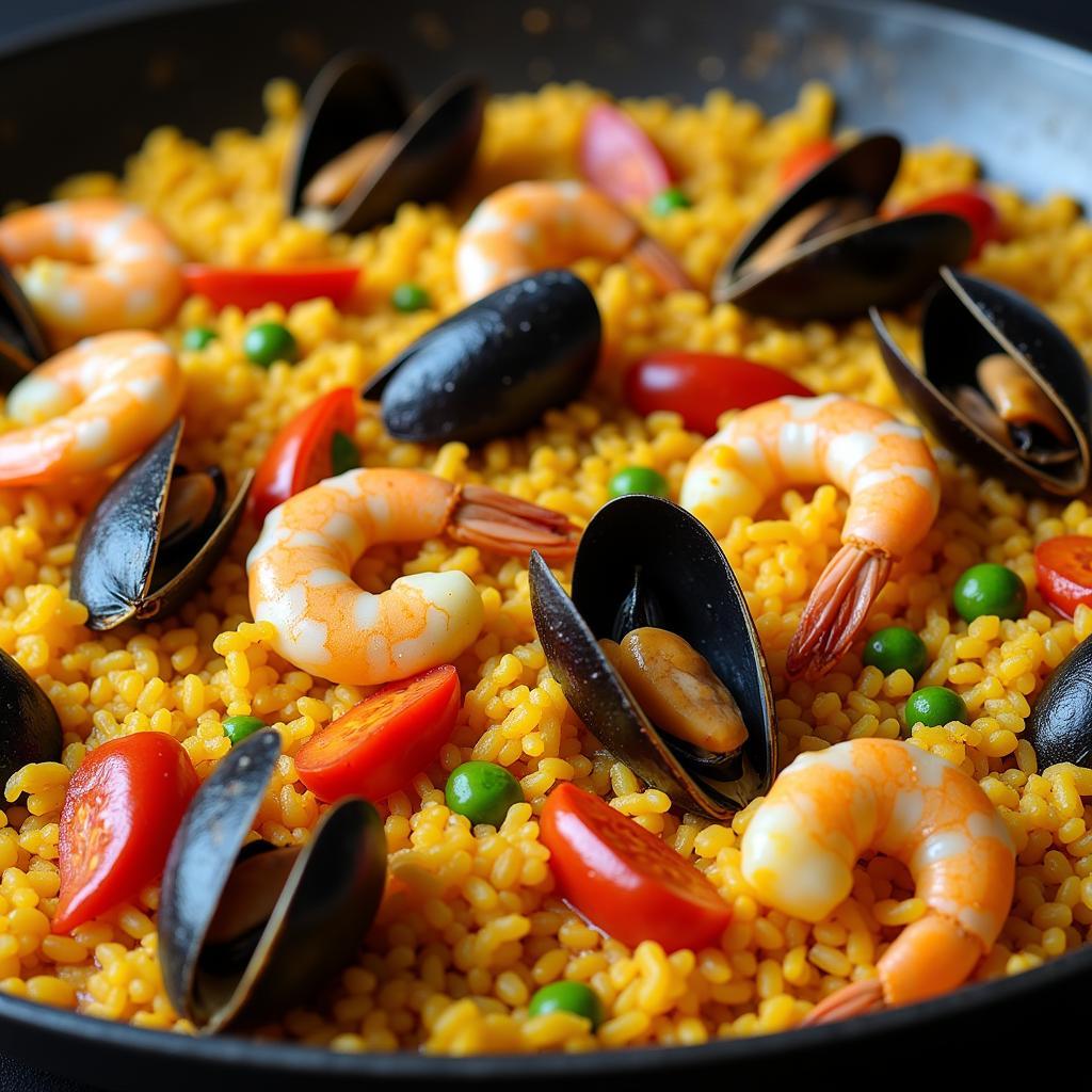 A Vibrant Paella Dish