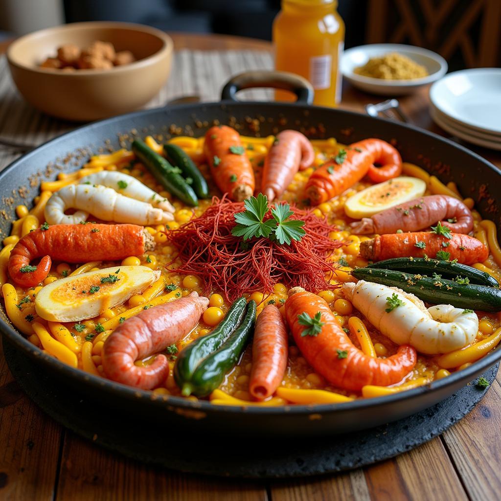 Preparing a Traditional Spanish Paella