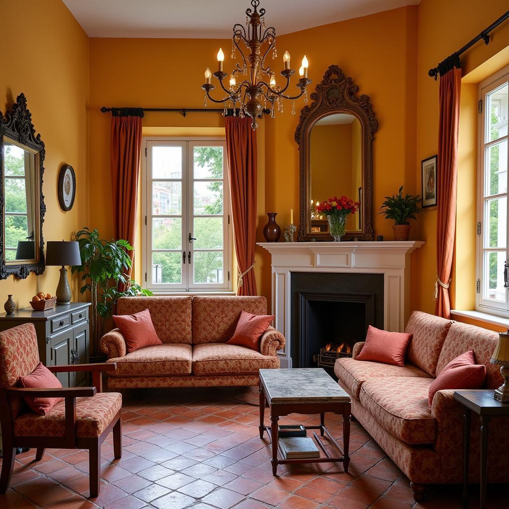 Traditional Spanish Peluqueria Home Interior