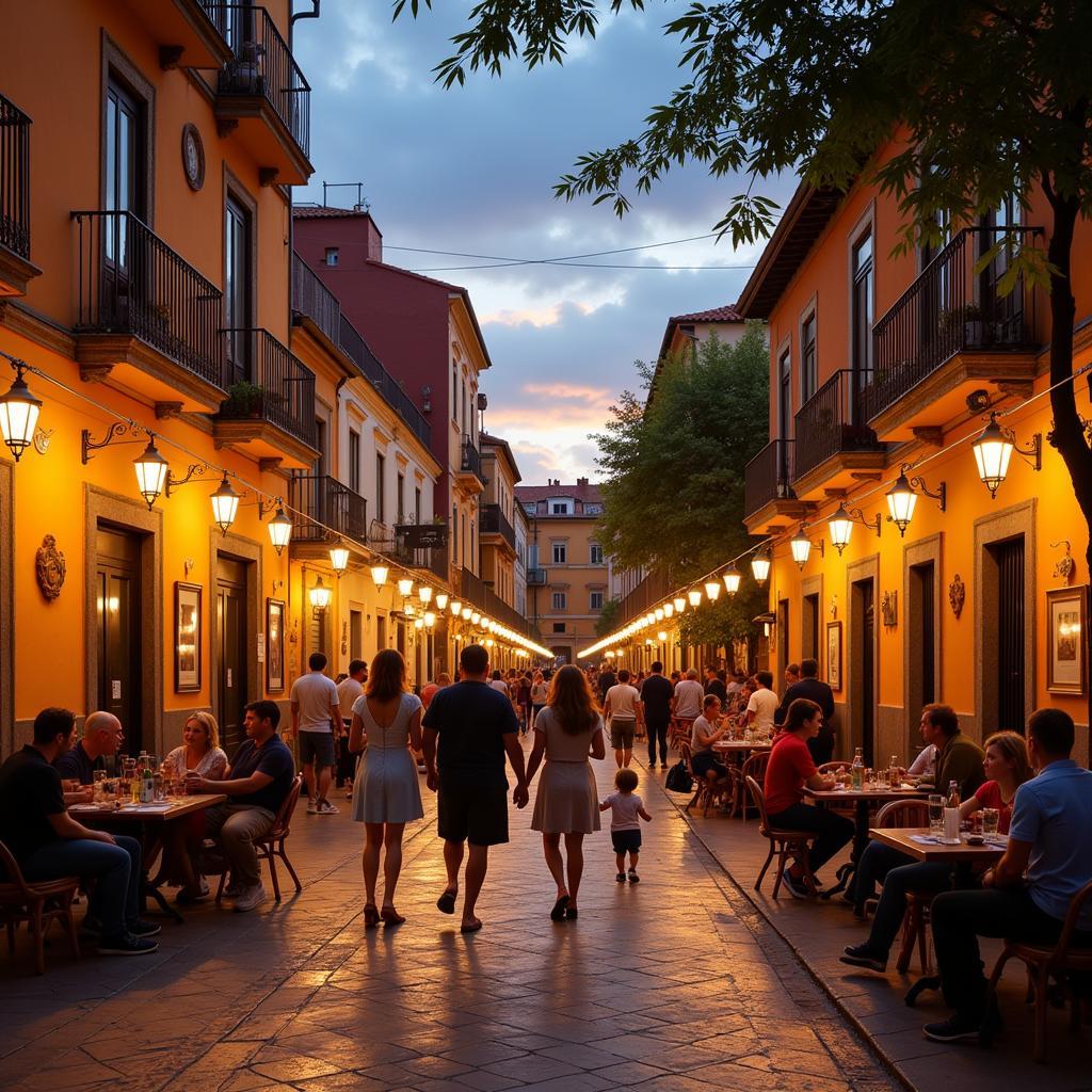 Life in a Spanish Plaza