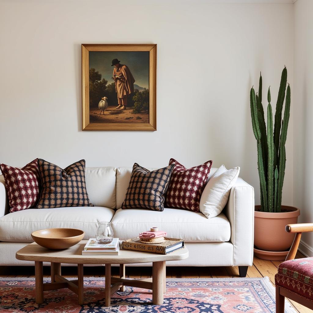 Spanish Style Living Room with Cojines Vichy