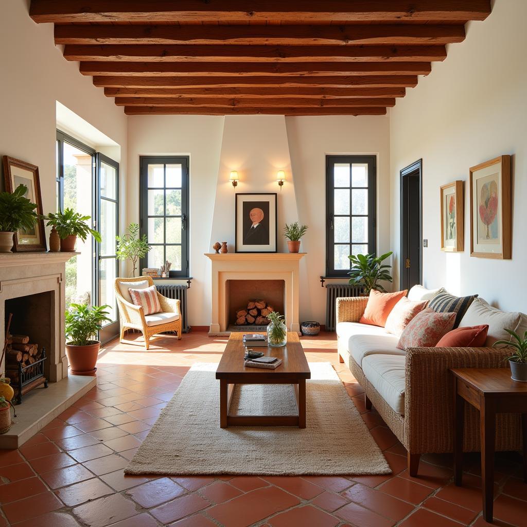 Spanish Style Living Room with Zara Home Cushions