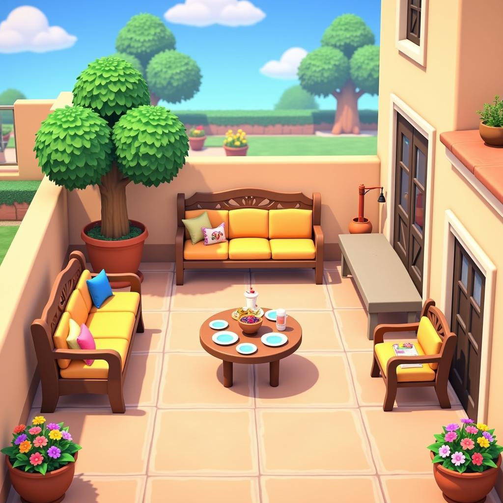 Animal Crossing Spanish Patio