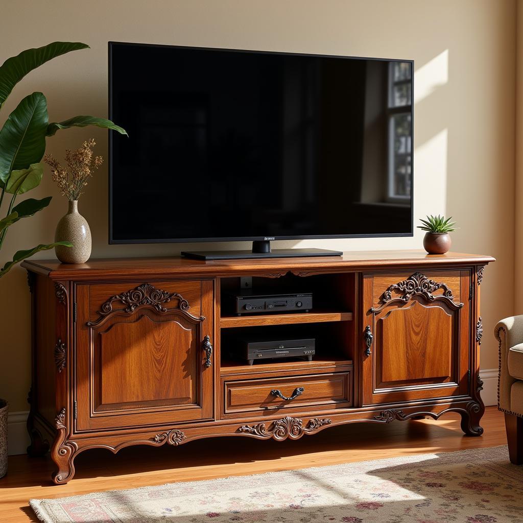 Traditional Spanish Style TV Stand