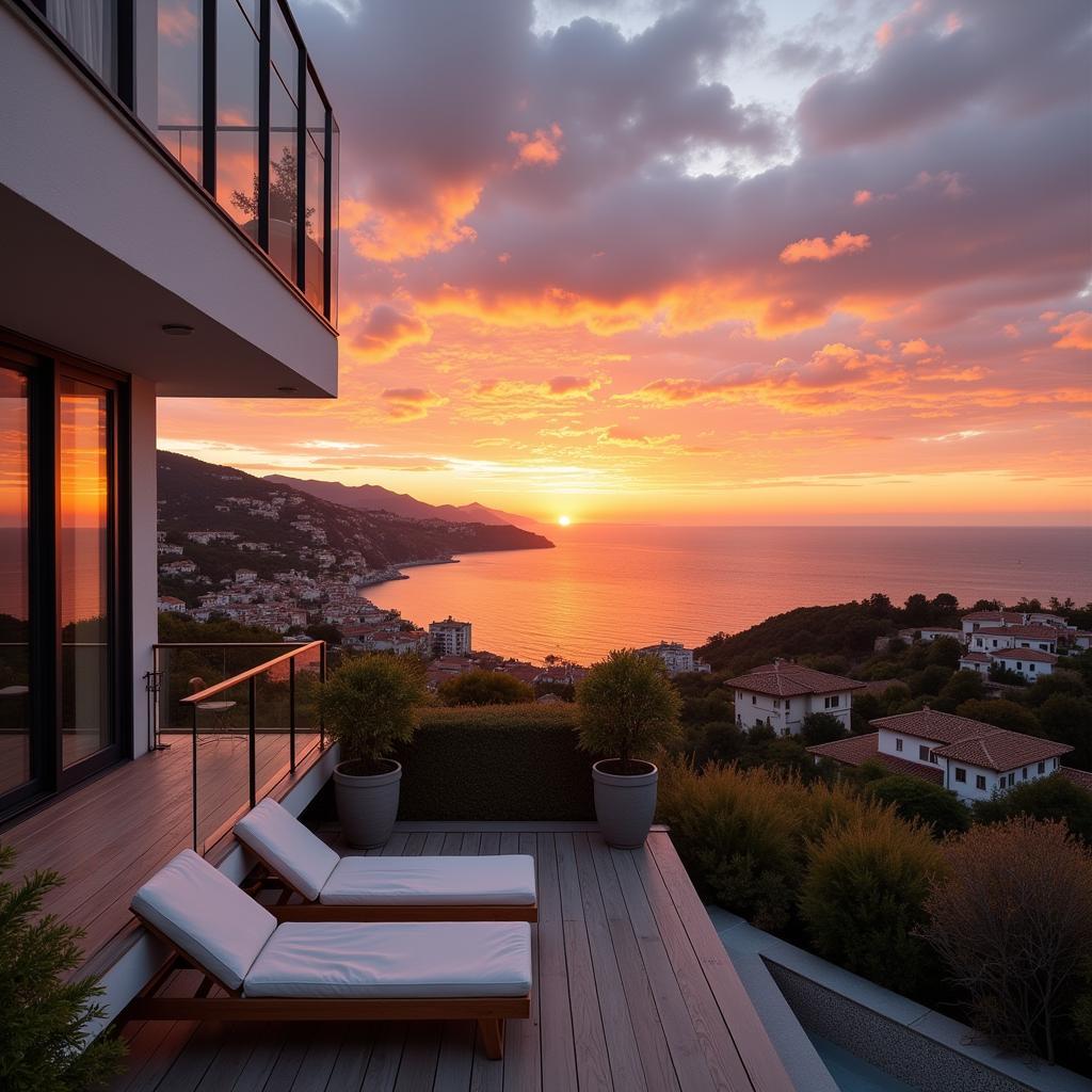 Enjoying a breathtaking sunset view