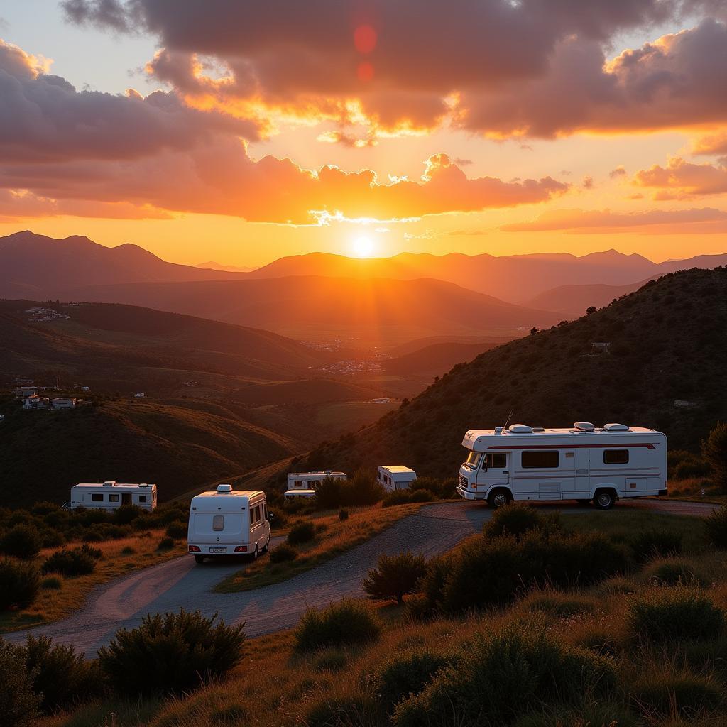 Sunset over Spanish Countryside