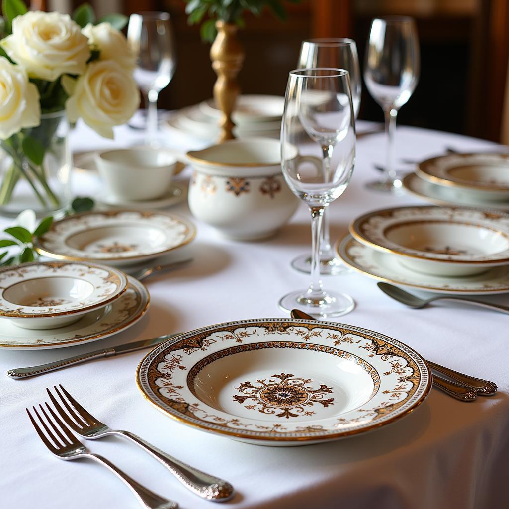 Traditional Spanish table setting