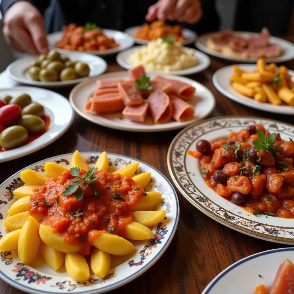 A Colorful Spread of Spanish Tapas