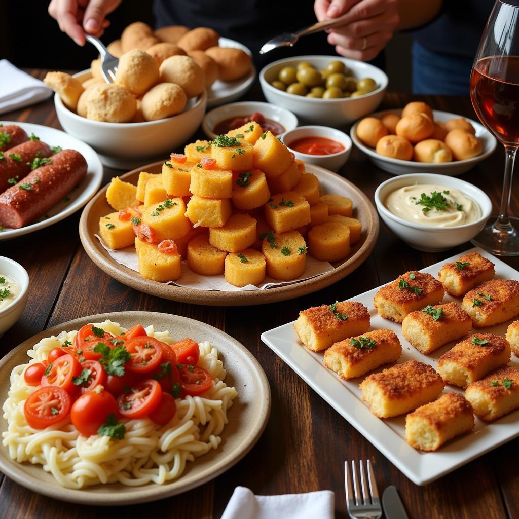 A Colorful Spread of Traditional Spanish Tapas