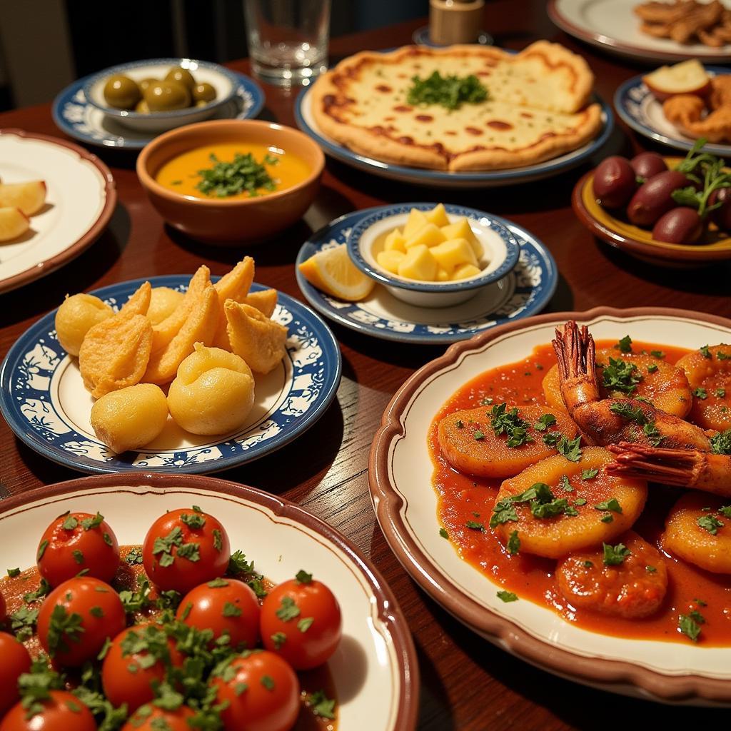 A Colorful Spread of Spanish Tapas