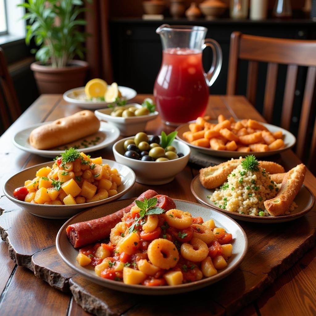 Mouthwatering Spanish tapas spread