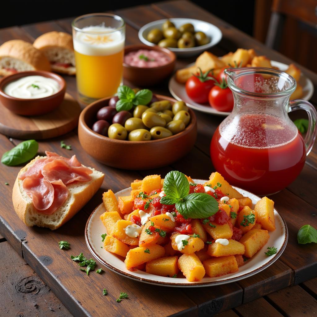 A Delicious Spread of Spanish Tapas