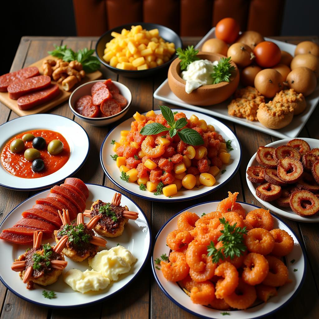 A Colorful Array of Spanish Tapas