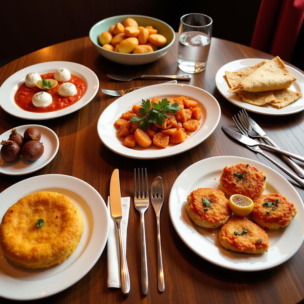 A Colorful Spread of Spanish Tapas