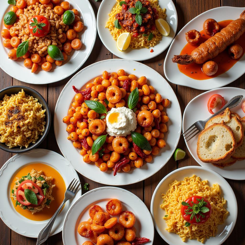 A Colorful Spread of Traditional Spanish Tapas