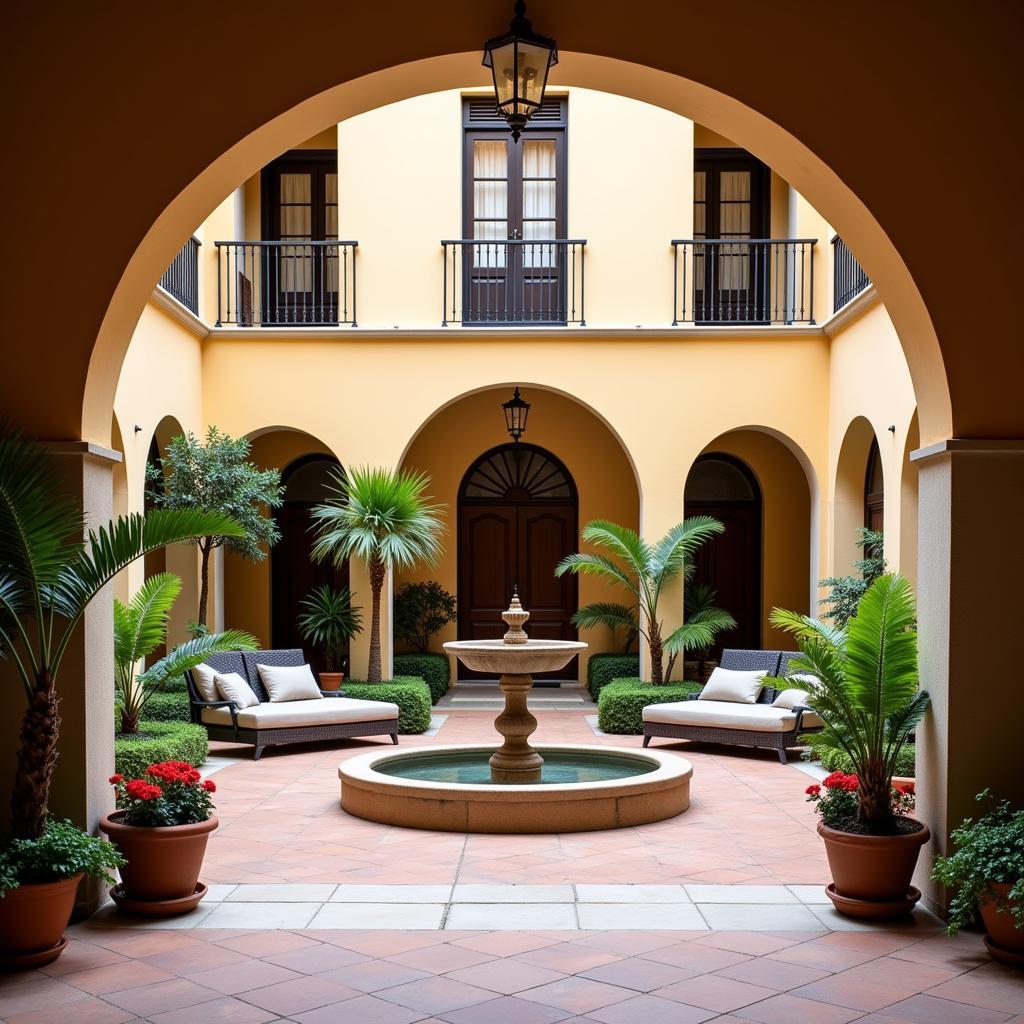 Tranquil Courtyard of a Spanish Venta