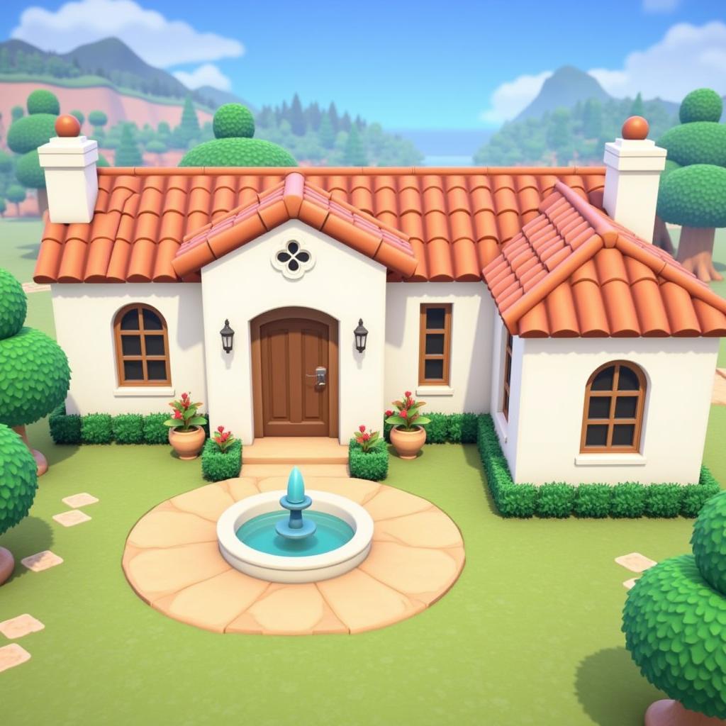 Animal Crossing Happy Home Designer Spanish Villa