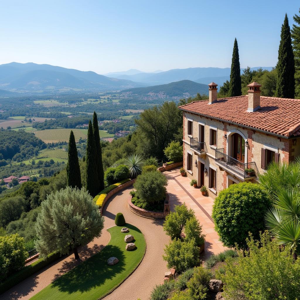 A charming Spanish villa nestled in the picturesque countryside