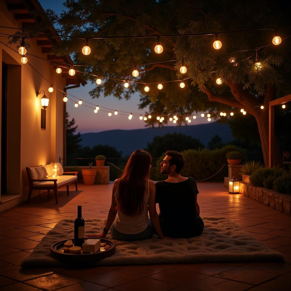 Romantic Movie Night for Two in a Spanish Villa