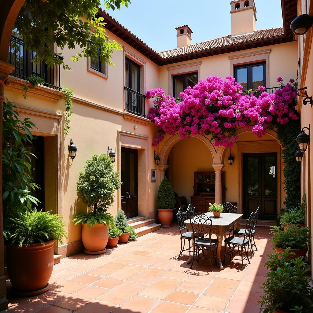 Tranquil Courtyard of a Spanish Villa