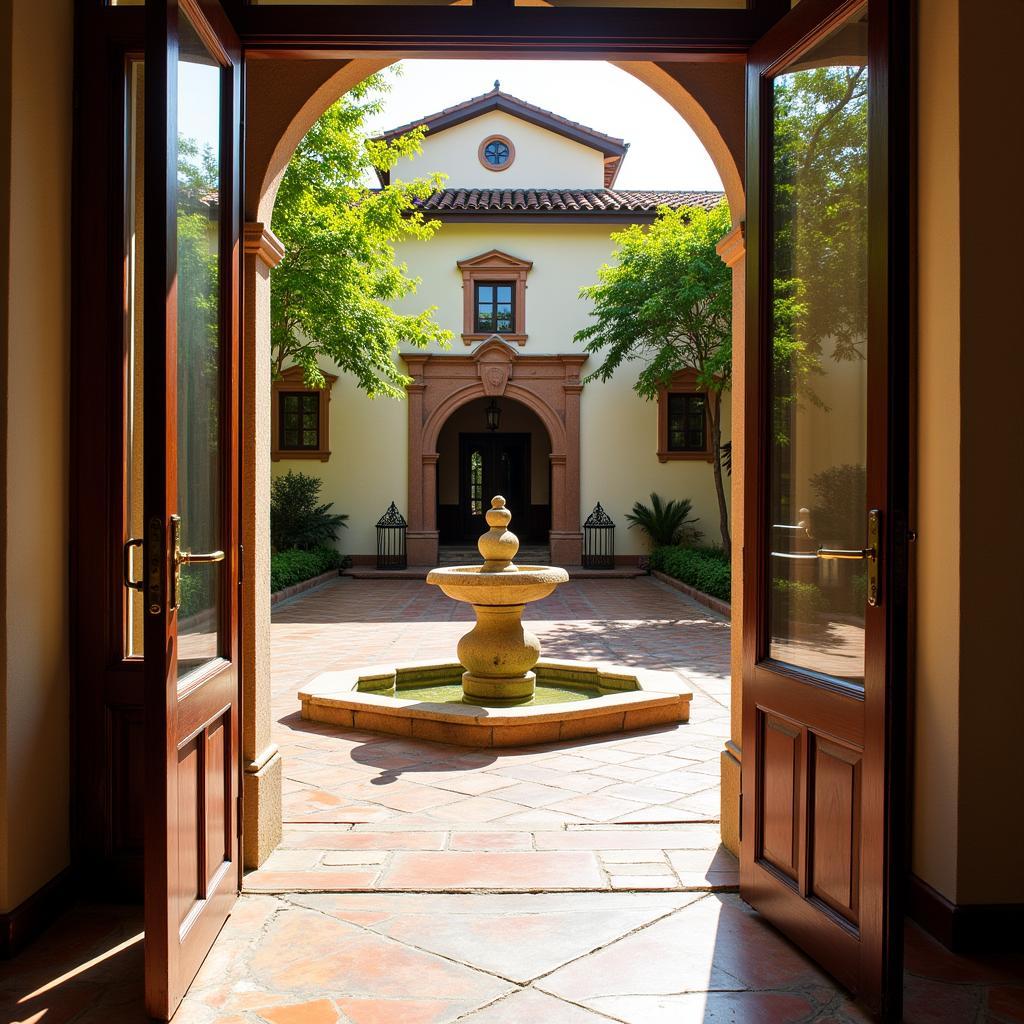 Traditional Spanish Villa Courtyard