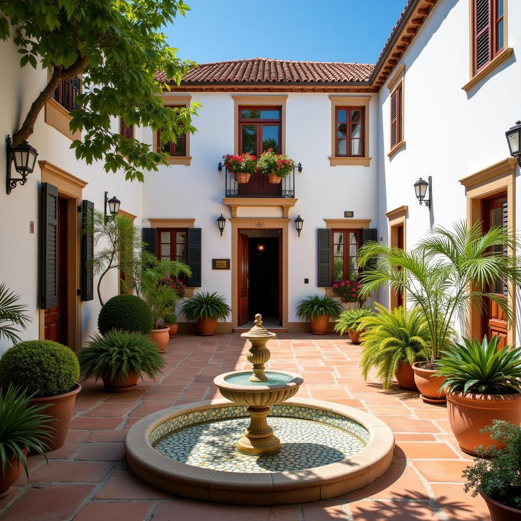 Charming courtyard of a Spanish villa