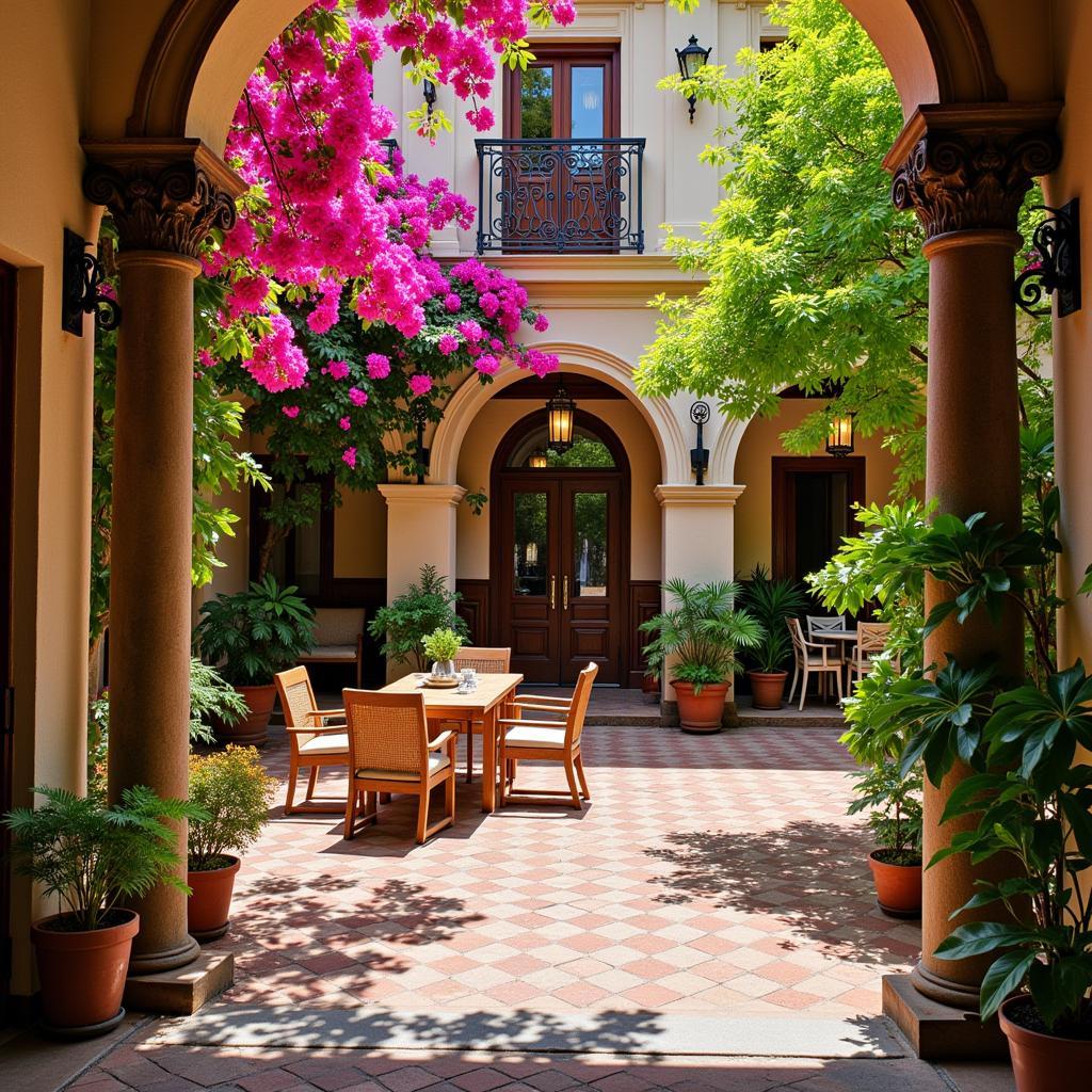 Tranquil Courtyard of a Spanish Villa