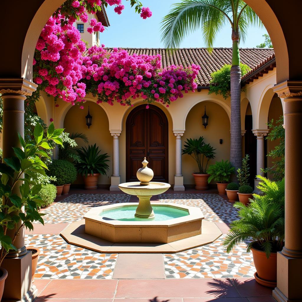 Courtyard of a traditional Spanish villa